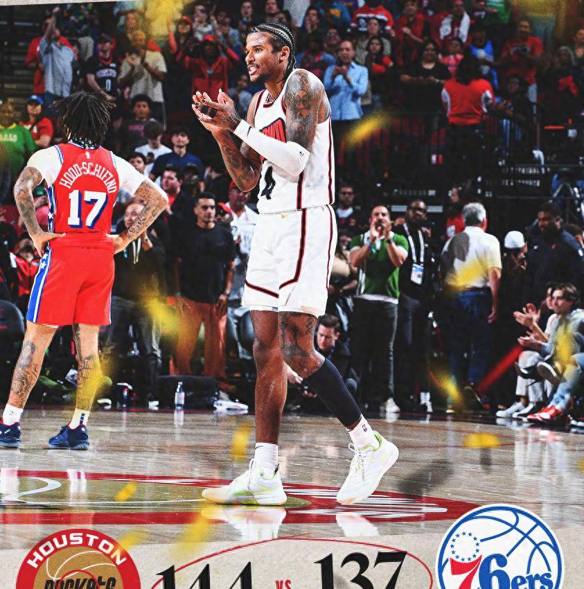 火箭客场击败活塞，取得四连胜